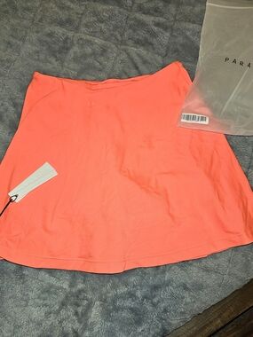 NWT Paragon Women's Neon Coral A-Line Skirt